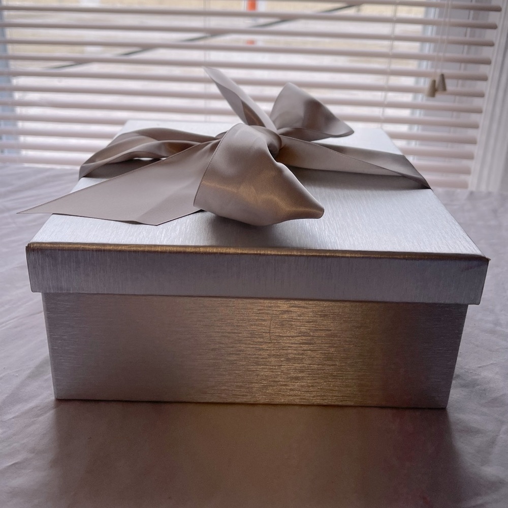 Macys empty box for any gift color silver